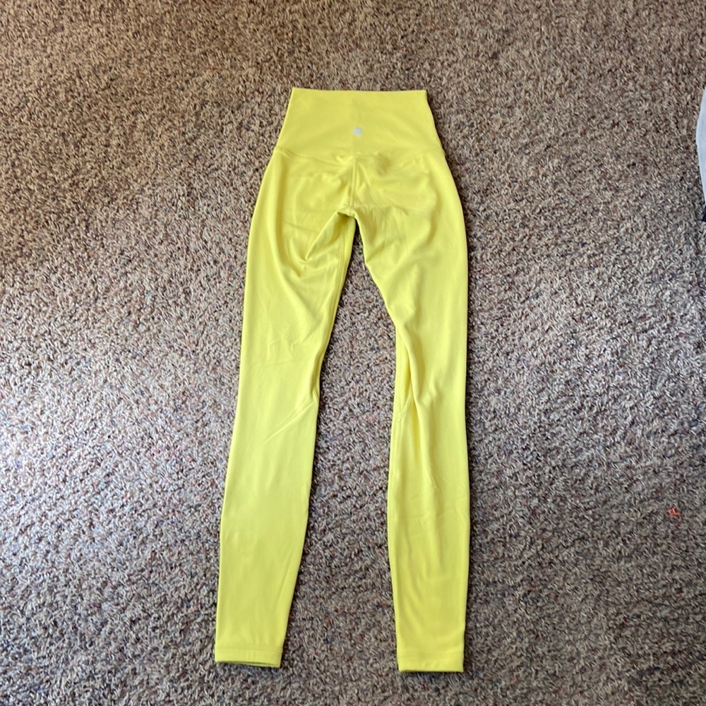 Yellow LuLuLemon leggings size 2